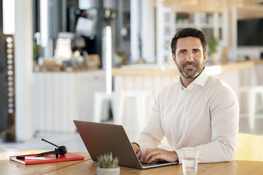 Male professional working on laptop at office - PESF02955