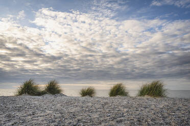 Bewölkter Sonnenuntergang über dem Strand der Insel Fehmarn - KEBF01961