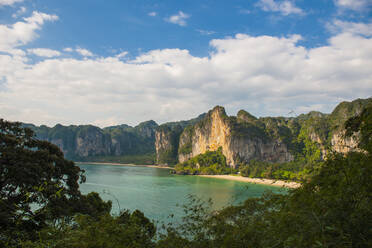 Scenic view of Railay beach from elevated viewpoint - CAVF94303