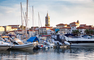 Overview on the port of city of Rab, Croatia, Europe - RHPLF19931