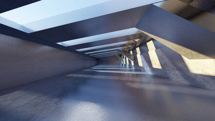 Three dimensional render of empty concrete corridor - SPCF01432