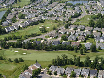 USA, Virginia, Manassas, Aerial view of suburban homes - BCDF00589