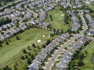 USA, Virginia, Manassas, Aerial view of suburban homes - BCDF00590