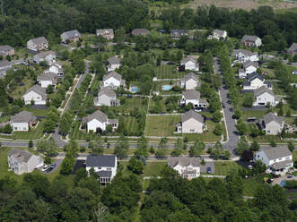 USA, Virginia, Manassas, Aerial view of suburban homes - BCDF00592