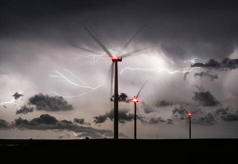 Massive Lightning Storm at Colorado Wind Farm - CAVF94476