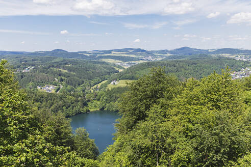 Gemundener Maar lake and surrounding landscape - GWF07087