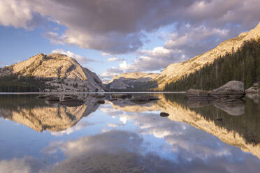 Reflections in Tenaya Lake in Yosemite National Park, UNESCO World Heritage Site, California, United States of America, North America - RHPLF19973