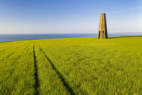 The Daymark, ein achteckiges Tagesleuchtfeuer in der Nähe von Dartmouth, Devon, England, Vereinigtes Königreich, Europa - RHPLF20081