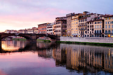 The Arno River, Florence, UNESCO World Heritage Site, Tuscany, Italy, Europe - RHPLF20231