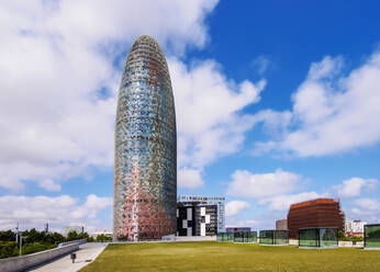 Torre Agbar, entworfen vom berühmten Architekten Jean Nouvel, Barcelona, Katalonien, Spanien, Europa - RHPLF20269