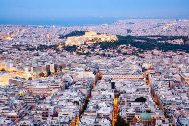 Luftaufnahme der Akropolis und der Stadt Athen, Attika, Griechenland, Europa - RHPLF20348