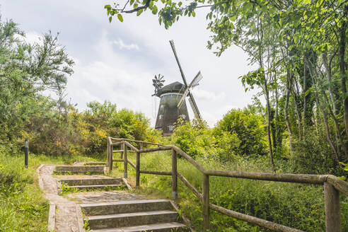Germany, Mecklenburg-Western Pomerania, Benz, Steps leading to old windmill - KEBF02002