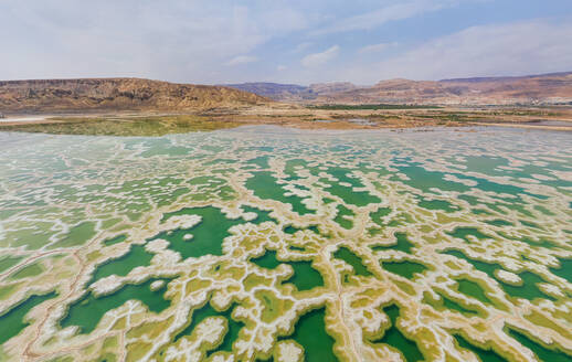 Luftaufnahme des Toten Meeres, Ein Bokek, Israel. - AAEF09344