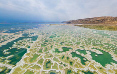 Luftaufnahme des Toten Meeres, Ein Bokek, Israel. - AAEF09345