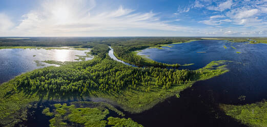 Luftaufnahme des Vodlozero-Nationalparks, Republik Karelien, Russland. - AAEF09418
