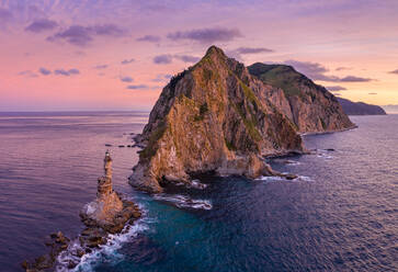 Aerial view of the Aniva Lighthouse. Sakhalin Island, Russia. - AAEF09443