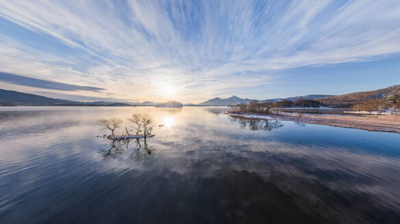 Luftaufnahme des Hibara-Sees, Japan. - AAEF09519