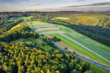 Landschaftlicher Blick auf den Schwäbisch-Fränkischen Wald, Deutschland - STSF03010