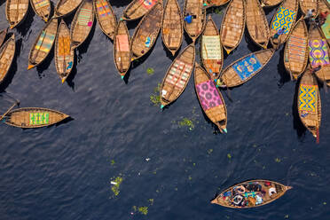 Three Plastic Fishing Boats Anchored Serially At Harbor In Chattrogram Sea  Port Bangladesh Stock Photo - Download Image Now - iStock