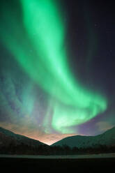 Spektakuläre grüne und rosa Nordlichter in Tromso - ADSF28146