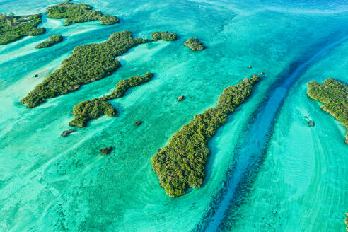 Luftaufnahme der Lagune im Aldabra-Atoll, Seychellen. - AAEF11386