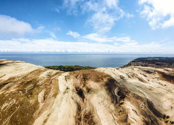 Aerial view of Dead Dunes in Curonian Spit, Neringa, Lithuania - AAEF11732
