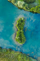 Luftaufnahme von Panshanger Park, Osprey Lake, Hertford, Hertfordhsire, Vereinigtes Königreich - AAEF11809