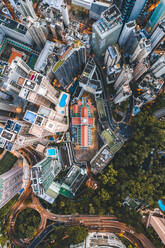 Aerial View of the Hong Kong Catholic Cathedral of the Immaculate Conception among city skyscrapers, Central and Western District, Hong Kong. - AAEF12589