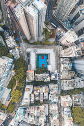 Aerial View of S.K.H. Kei Yan Primary School in Hong Kong, Central and Western District, Hong Kong. - AAEF12593
