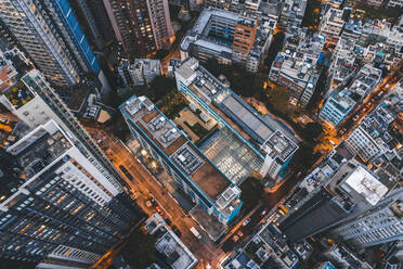 Aerial View of PMQ Cultural Centre in Central Hong Kong, Central and Western District, Hong Kong. - AAEF12599