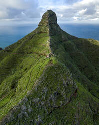 Aerial view of Roque de Taborno in Tenerife island, Canary Islands, Spain. - AAEF12777