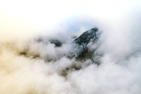 Luftaufnahme der Wolken im Nationalpark Caldera de Taburiente, La Palma, Kanarische Inseln, Spanien. - AAEF12796