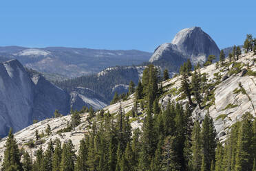 Blick vom Olmsted Point auf den Half Dome, Yosemite National Park, UNESCO Weltkulturerbe, Kalifornien, Vereinigte Staaten von Amerika, Nordamerika - RHPLF20603
