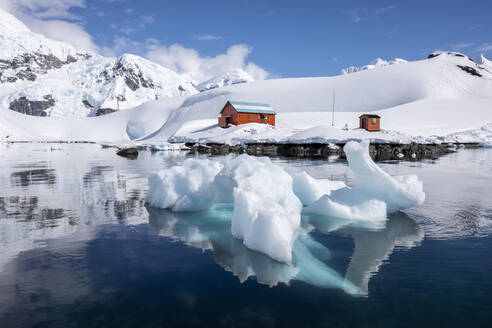 The boat house at the Argentine Research Station Base Brown, Paradise Bay, Antarctica, Polar Regions - RHPLF20763