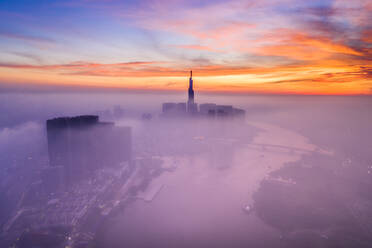 Clouds in the city, Ho Chi Minh City, Vietnam, Indochina, Southeast Asia, Asia - RHPLF20791