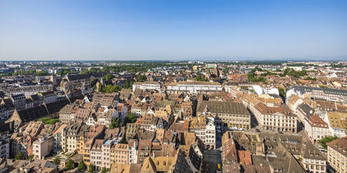 Frankreich, Bas-Rhin, Straßburg, Panoramablick auf die historische Altstadt - WDF06599