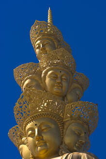 China, Sichuan, Emeishan City, Golden statue of Samantabhadra at summit of Mount Emei - EAF00065