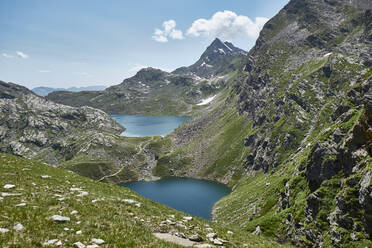 Langsee und Grunsee im Naturpark Texelgruppe Gruppo Di Tessa im Sommer - BSCF00636