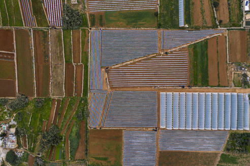 Aerial view of modern farms - TAMF03198