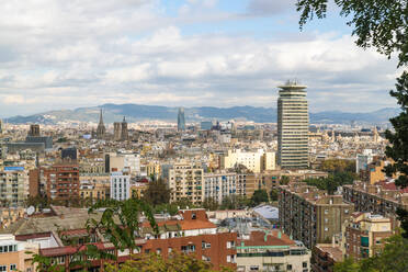 Spain, Barcelona, View of city - ISF24935