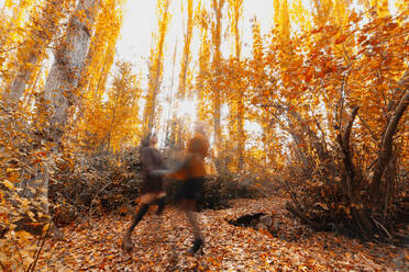 Frauen im Wald während Halloween - MRRF01464