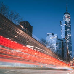 Verkehr in der Nacht New York City schönen Ort Blick Gebäude Stadtbild - CAVF94640