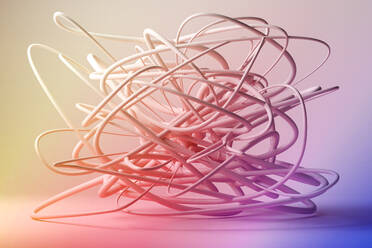 Three dimensional render of twisted cables - JPSF00245