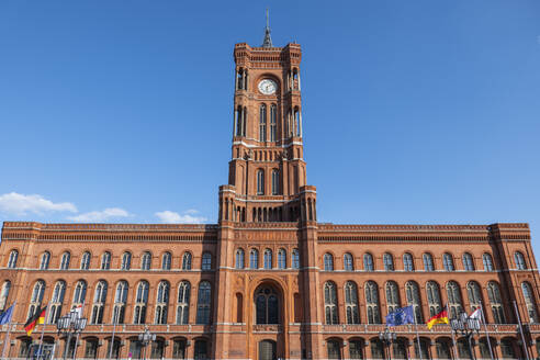 Germany, Berlin, Facade of Rotes Rathaus - ABOF00696