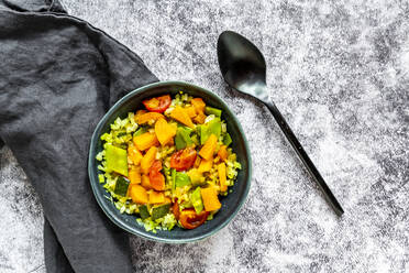 Studio shot of bowl of ready-to-eat low carb curry - SARF04665