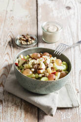 Studio shot of bowl of Waldorf salad - EVGF03927