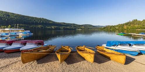 Ruderboote und Tretboote am Ufer des Titisee - WDF06645