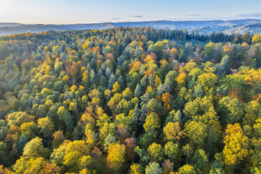 Farbenfrohe Landschaft des Schwäbisch-Fränkischen Waldes, Deutschland - STSF03099