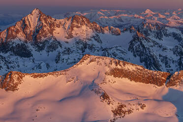 Aerial of the Ansel Adams Wilderness, California. - CAVF95154