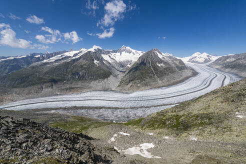 Blick auf den Aletschgletscher in den Berner Alpen - RUNF04664